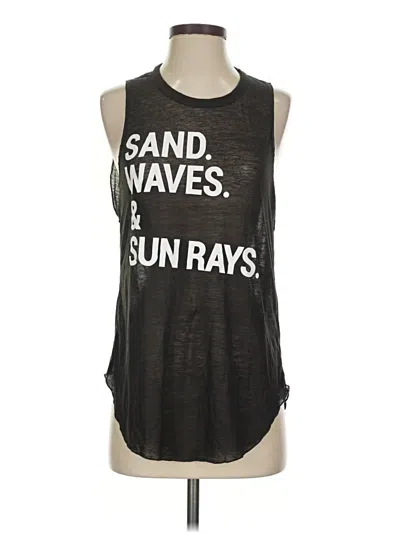 Pre-owned Chaser Sleeveless Top Black Scoop Neck Tops
