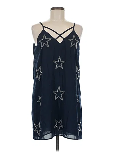Pre-owned Chaser Sleeveless Top Blue Halter Neckline Tops