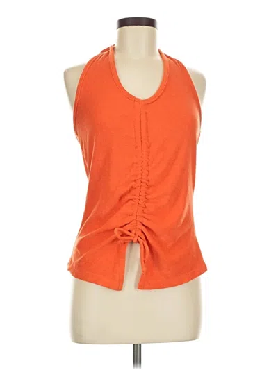 Pre-owned Chaser Sleeveless Top Orange Halter Neckline Tops