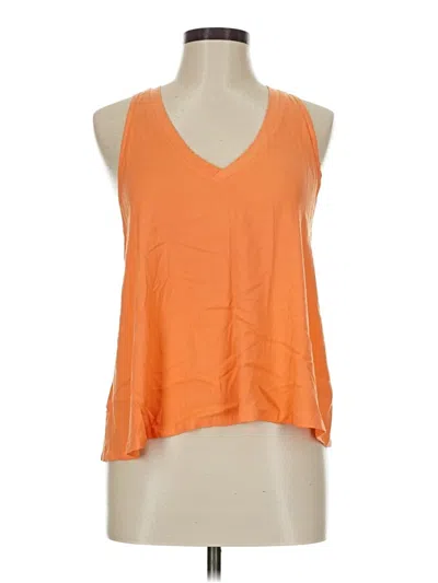 Chaser Sleeveless Top Orange V Neck Tops In Yellow