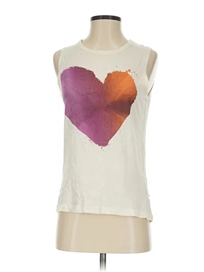 Pre-owned Chaser Sleeveless T-shirt In Ivory