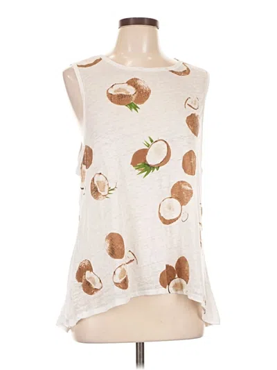 Pre-owned Chaser Sleeveless T-shirt In Ivory