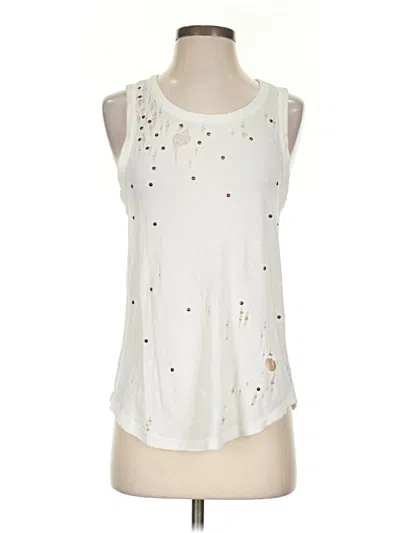 Pre-owned Chaser Sleeveless T-shirt In Ivory