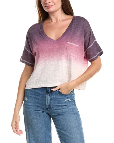 Chaser Slub Jersey Cropped V-neck Pocket T-shirt