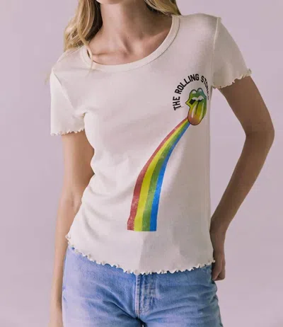 Chaser Starry Rolling Stones Tee In Unique Color In Neutral