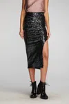 Chaser Sterling Midi Skirt In Black In Black