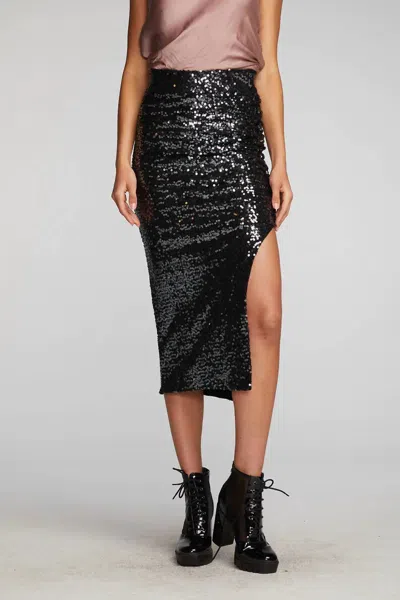 Chaser Sterling Midi Skirt In Black