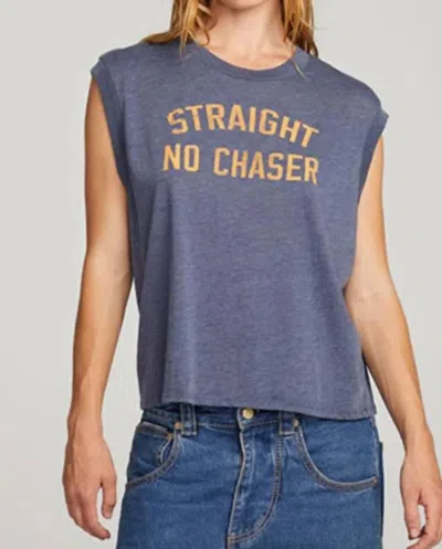 Chaser Straight No Cgaser Tee In Sapphire In Blue