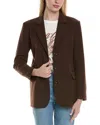 Chaser Stretch Suiting Chalette Jacket In Brown