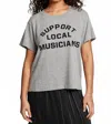 Chaser Support Local Musicians Tee In Grey In Gray