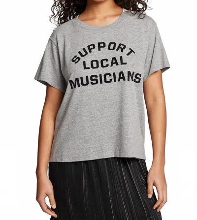 Chaser Support Local Musicians Tee In Streaky Grey In Gray
