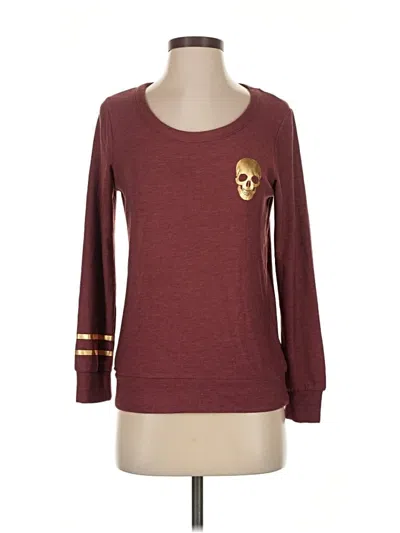 Pre-owned Chaser Sweatshirt In Burgundy