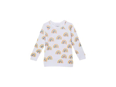 Chaser Sweatshirt Kids Pink Rainbow Crew Neck Long Sleeve Pullover Gbo272 In White