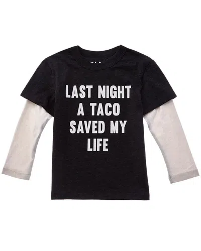 Chaser Kids' Taco 2-fer T-shirt In Black