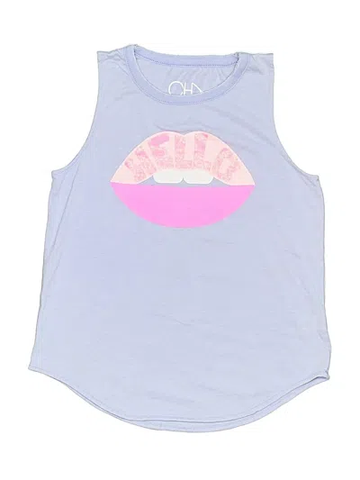 Pre-owned Chaser Kids' Tank Top Blue Halter Neckline Tops
