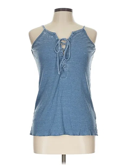 Pre-owned Chaser Tank Top Blue Halter Neckline Tops