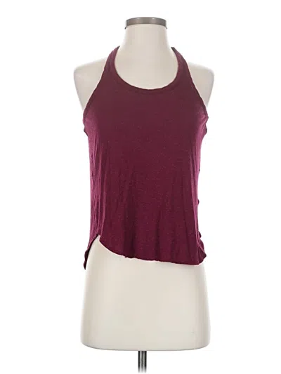 Pre-owned Chaser Tank Top Burgundy Halter Neckline Tops