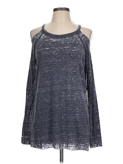 Pre-owned Chaser Tank Top Gray Cold Shoulder Neckline Tops
