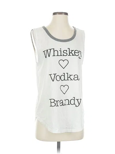 Pre-owned Chaser Tank Top Gray Strapless Neckline Tops