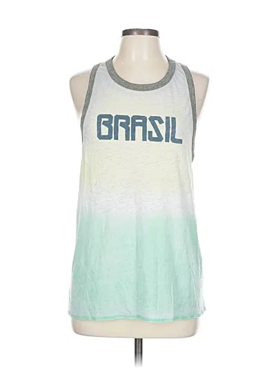Pre-owned Chaser Tank Top Green Halter Neckline Tops