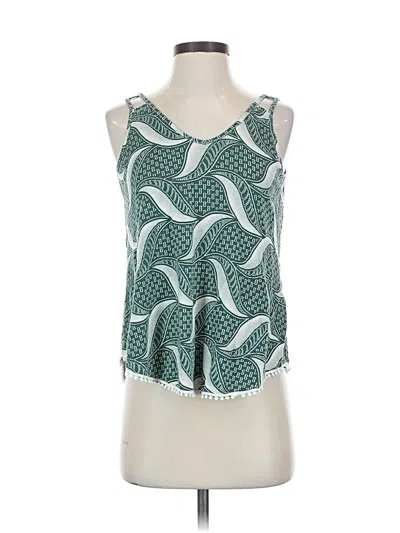 Pre-owned Chaser Tank Top Green Halter Neckline Tops