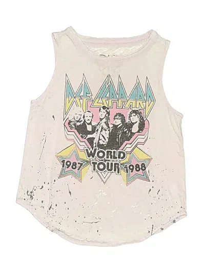 Pre-owned Chaser Kids' Tank Top Ivory Halter Neckline Tops