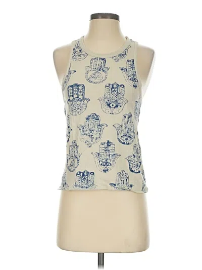 Pre-owned Chaser Tank Top Ivory Halter Neckline Tops