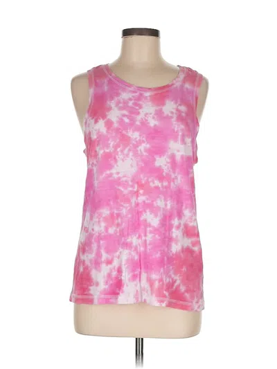 Pre-owned Chaser Tank Top Pink Tie-dye Pattern Halter Neckline Tops