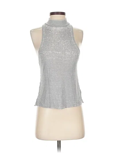 Pre-owned Chaser Tank Top Silver Halter Neckline Tops