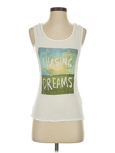 Pre-owned Chaser Tank Top White Strapless Neckline Tops