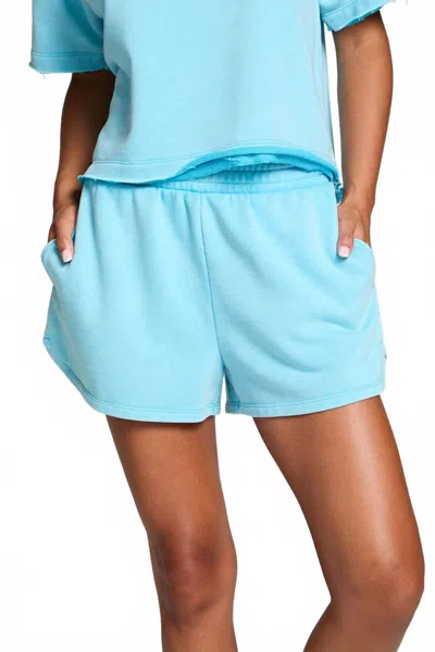 Chaser Taylor High Waist Short In Aquarius Blue