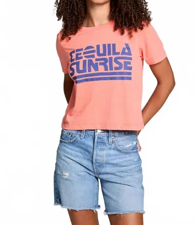 Chaser Tequila Sunrise Tee In Orange Peel In Pink