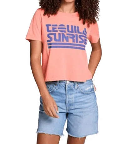 Chaser Tequila Sunrise Tee In Orange Peel In Pink