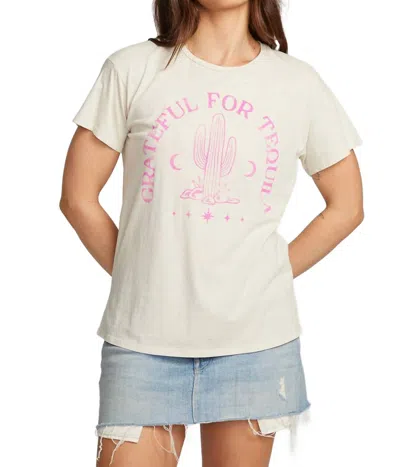 Chaser Tequila Tee In Oatmeal In White