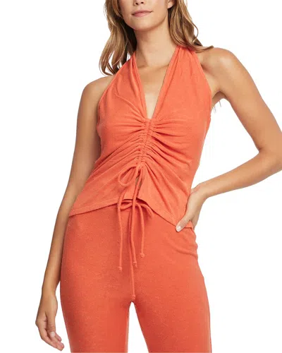 Chaser Terry Tie-front Tank In Orange