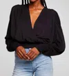 Chaser Soft Gauge Jersey City Blouse In Multi