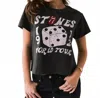 Chaser The Rolling Stones Tee In Washed Black In Black