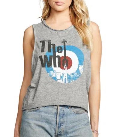 Chaser The Who Target Tank Top In Grey