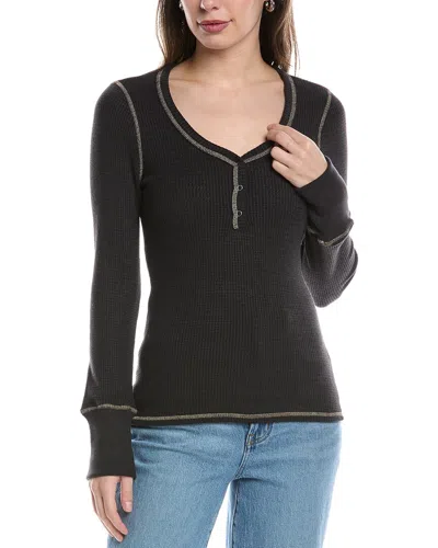 Chaser Thermal Henley In Black