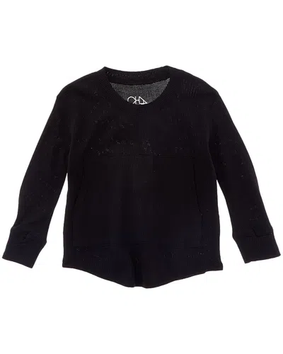 Chaser Kids' Thermal Shirttail T-shirt In Black