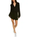 Chaser Thermal Waffle Mini Dress In Green