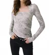 Chaser Tilly Long Sleeve Top In Python In Gray