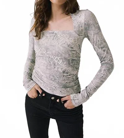 Chaser Tilly Long Sleeve Top In Python In Gray
