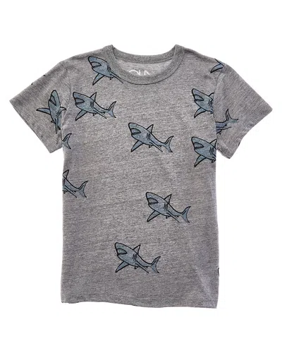 Chaser Kids' Tri-blend Shark T-shirt In Gray