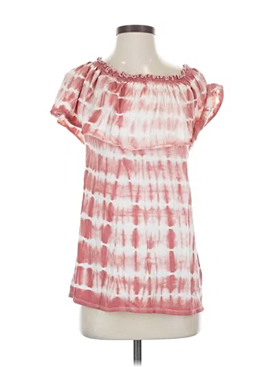 Pre-owned Chaser Tube Top Pink Cold Shoulder Neckline Tops