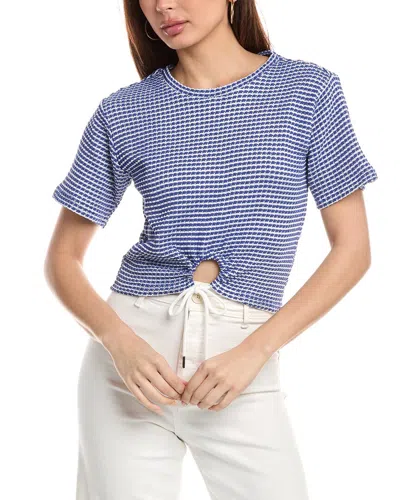 Chaser Two-tone Waffle Miracle Top In Blue