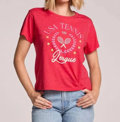 Chaser Usa Tennis 98 Tee In Red