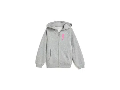 Chaser Vintage Fleece Zip-up Hoodie (little Kid) Girl's Clothing Heather Grey: 3 Little Kid In Gray