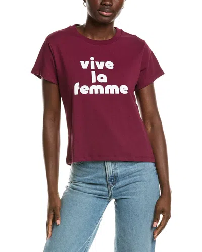 Chaser Viva La Femme T-shirt In Burgundy