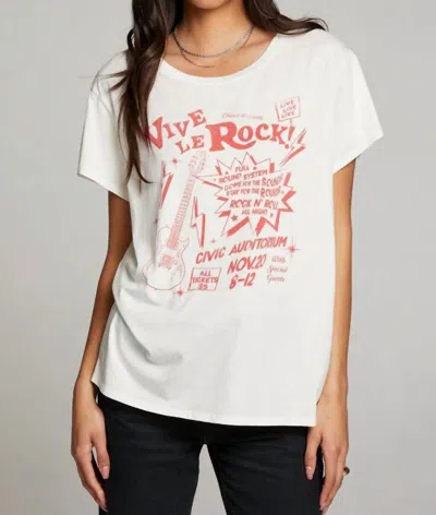 Chaser Vive Le Rock Tee In Almond